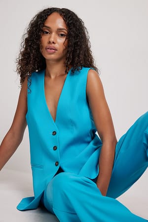 Blue Veste oversize habillée