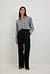 Pantalon habillé à plis et taille mi-haute