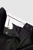 Black Pantalon de costume à jambe droite