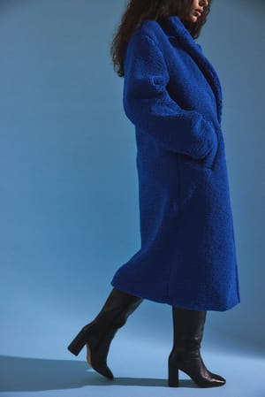 Blue Manteau en peluche