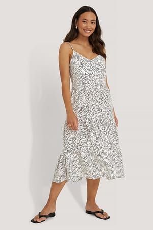 Dot Print NA-KD Boho Robe Portefeuille À Fines Bretelles
