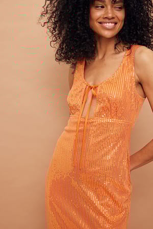 Rust Maxi robe à paillettes