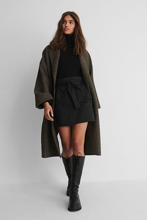Black NA-KD Jupe Cargo À Nouer À La Taille