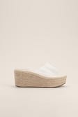 Transparent Transparent Flatform Sandals