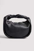 Black Petit sac à main rond torsadé