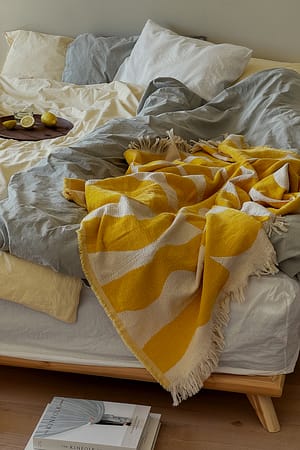 Yellow Two Coloured Blanket