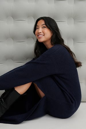 Navy Robe tricot