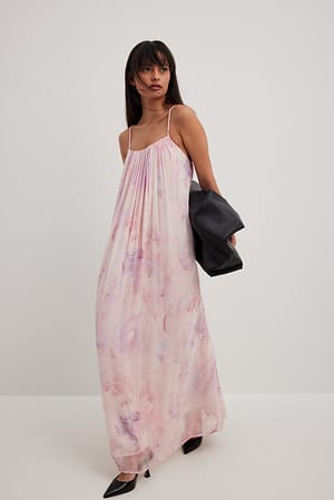 Oyster Print Robe fluide