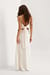 Robe longue avec détail drapé et nœud