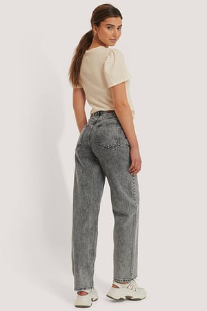 Grey NA-KD Trend Jean évasé