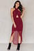 Wrap Halterneck Midi Dress