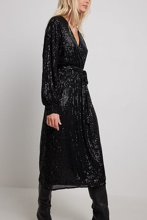 Black Robe portefeuille à paillettes