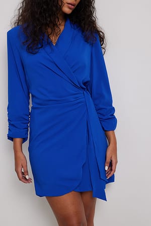 Cobalt Robe chemise coupe portefeuille