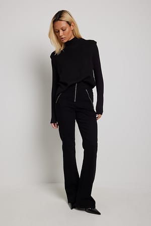 Black Jean zippé