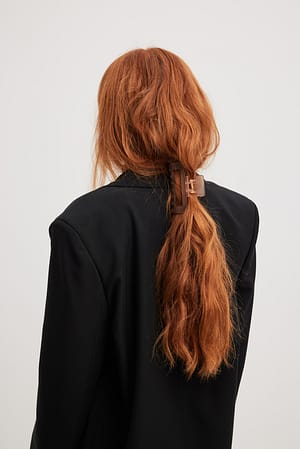 Taupe Pince à cheveux carrée mate