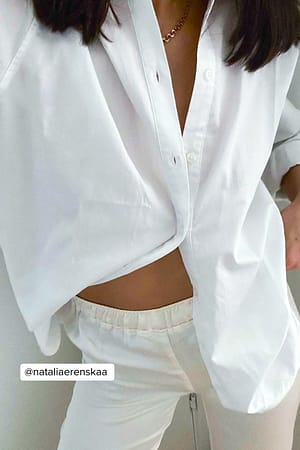 White Chemise en coton classique