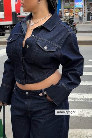 Dark Blue Veste en jean