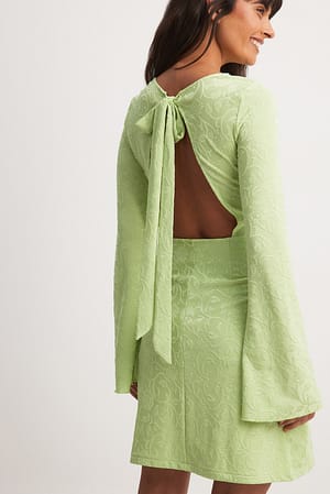 Green Robe courte structurée à dos ouvert