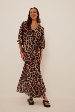 Wild Leopard Robe caftan