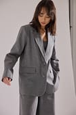 Grey Blazer surdimensionné