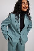 Blue Grey Blazer surdimensionné