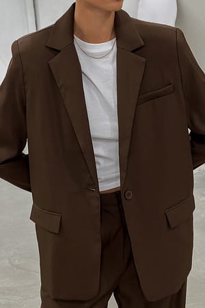 Brown Blazer surdimensionné