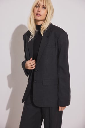 Dark Grey Blazer surdimensionné