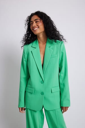 Green Blazer surdimensionné