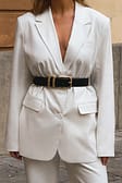 Cream Blazer surdimensionné