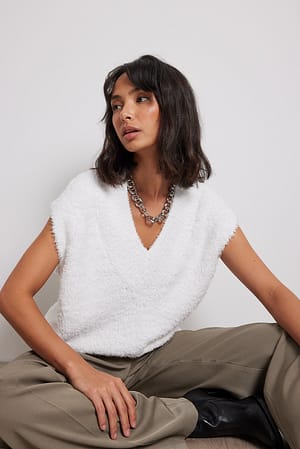 Offwhite Débardeur oversize coupe carrée en maille