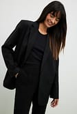 Black Blazer oversize ajusté