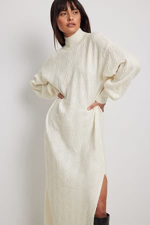 Offwhite Robe longue oversize en maille
