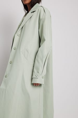 Pistachio Trench oversize