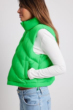 Green Gilet matelassé