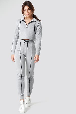 Grey Soft Slim Track Pants