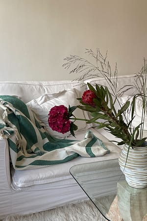 Green Patterned Throw