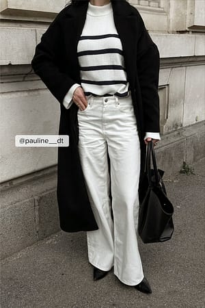 White/Navy Pull maille