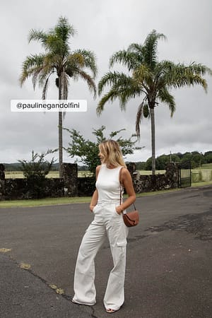 Offwhite Jean droit avec poches sur les côtés