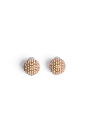 Gold Boucles d'oreilles en perles et pierres