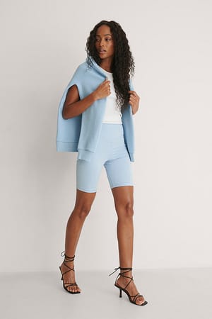 Blue Short De Motard Basic