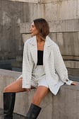 Off White Veste courte en tweed avec poche