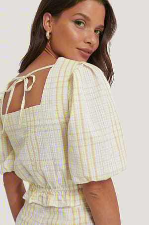 Yellow Print Handpicked x NA-KD Haut Court