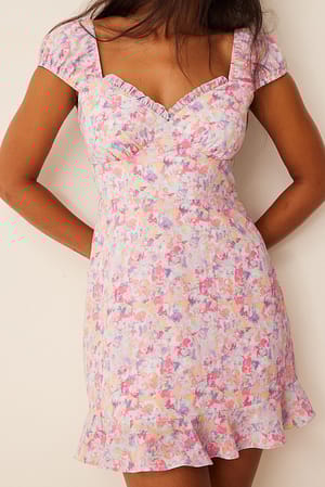 Multicolor Camo Robe mini recyclée