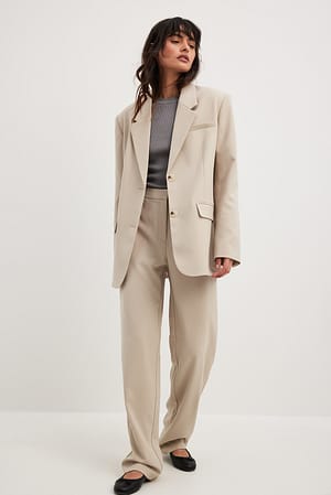 Regular Wide Leg Suit Pants Outfit