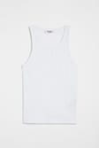 White Tank-top côtelé
