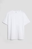White T-shirt à col rond en coton biologique