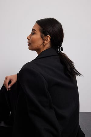 Black Petite pince à cheveux ronde