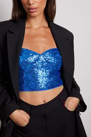 Cobolt Corset avec sequins