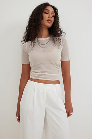 Sand T-shirt en maille transparente