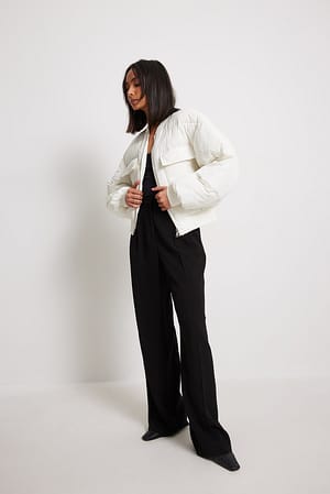 Offwhite Bomber court matelassé